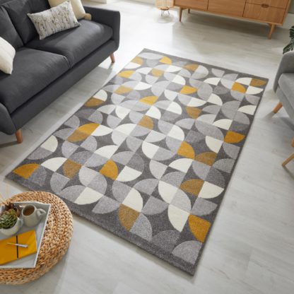 An Image of Alcazar Geometric Rug Alcazar Geo Grey Multi