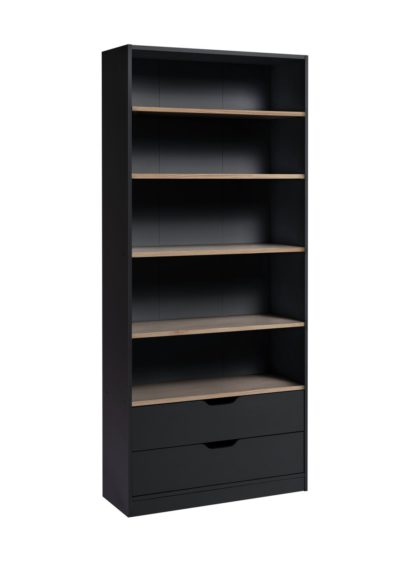 An Image of Habitat Compton 5 Shelf Bookcase - Two Tone