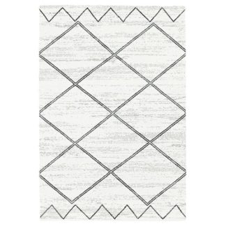 An Image of Mehari Berber Multi Diamond Rug Cream