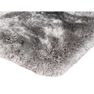 An Image of Plush Hand Woven Rug Silver