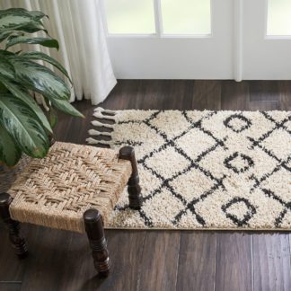 An Image of Moroccan 1 Shaggy Rug Natural