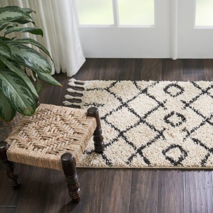 An Image of Moroccan 1 Shaggy Rug Natural