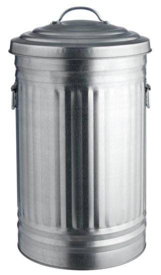 An Image of Habitat Alto 52 Litre Kitchen Bin - Galvanised Steel