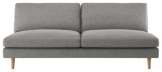 An Image of Habitat Teo 3 Seater Fabric Sofa - Charcoal