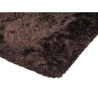 An Image of Plush Hand Woven Rug Dark Chocolate