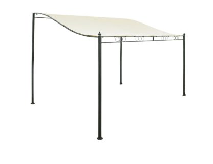 An Image of Greenhurst 2.5m x 2.5m Wall Mounted Garden Gazebo - Charcoal