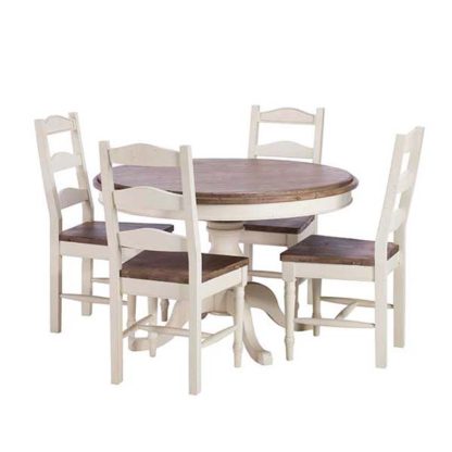 An Image of Carisbrooke Round Dining Table 4 Chairs