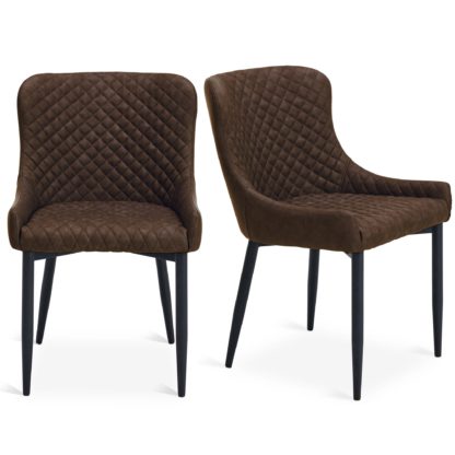 b7d56857f0aab13b0da58c9834752a2884cc650e094975cf4b7eb5285e5e7f23.jpg An Image of Montreal Set of 2 Dining Chairs Brown