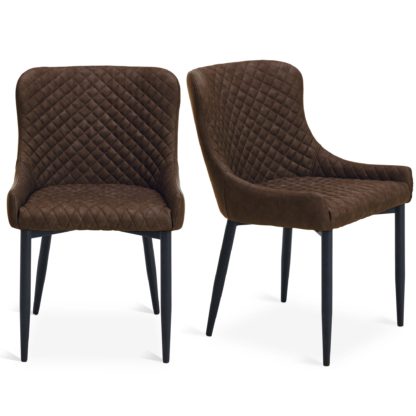 An Image of Montreal Set of 2 Dining Chairs Brown