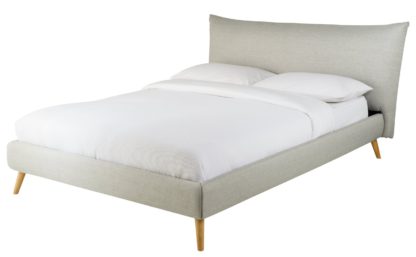 An Image of Habitat Marshmallow Double Bed Frame - Grey