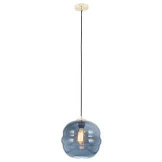 An Image of Ripple Glass Pendant Navy