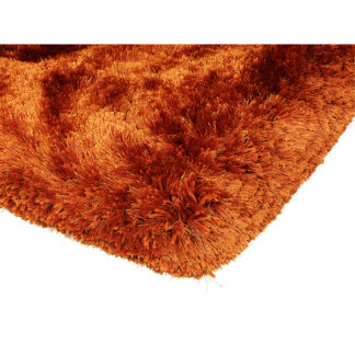 An Image of Plush Hand Woven Rug Rust