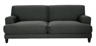 An Image of Habitat Askem 3 Seater Sofa - Charcoal