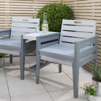 An Image of Grigio 2 Seater Bistro Set Light Grey