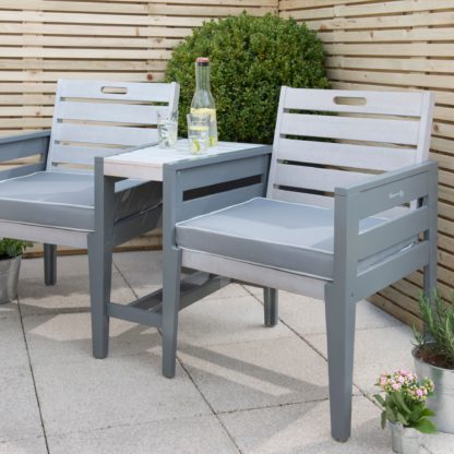 An Image of Grigio 2 Seater Bistro Set Light Grey