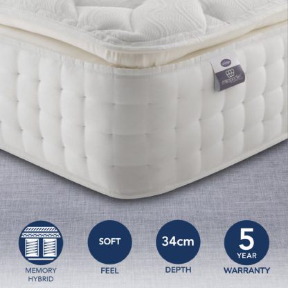 An Image of Silentnight Medium Firm 2800 Pocket Memory Pillowtop Mattress White