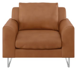 An Image of Habitat Lyle Tan Premium Leather Armchair