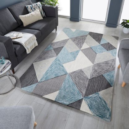 An Image of Icon Geometric Rug Icon Geometric Ochre