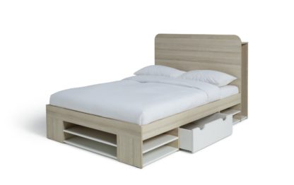 An Image of Habitat Pico Double Ultimate Storage Bed Frame - Two Tone