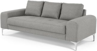 An Image of Vittorio 3 Seater Sofa, Pearl Grey