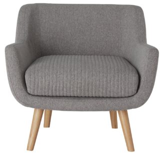 An Image of Habitat Nellie Fabric Accent Chair - Grey