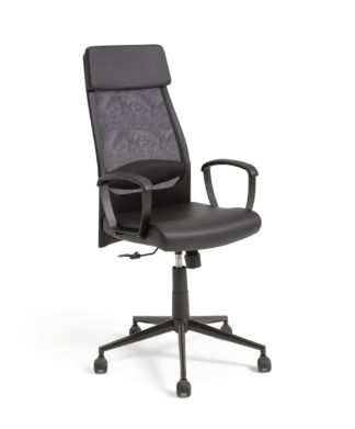 An Image of Habitat Omari Mesh Ergonomic Office Chair - Black