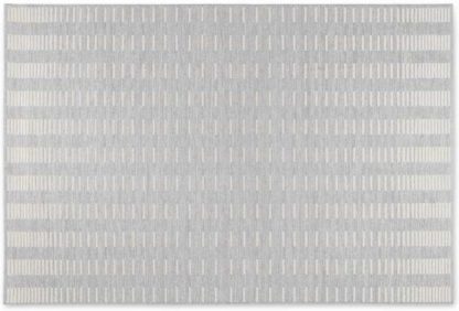 An Image of Ozzie Indoor/ Outdoor Flat Weave Rug, Large 160 x 230cm, Light Grey