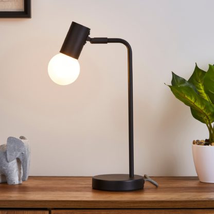 An Image of Bradford Desk Lamp Matt Black Matt Black