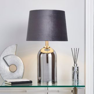 An Image of Lenny Smoked Glass Table Lamp Grey