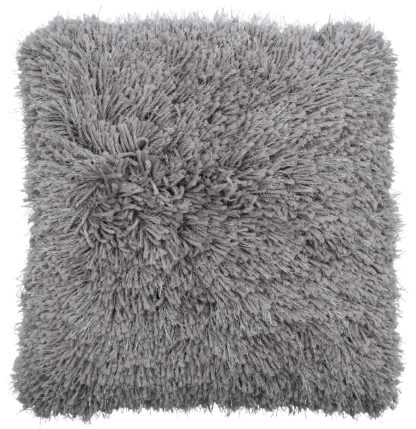 An Image of Argos Home Eyelash Luxe Cushion - Grey