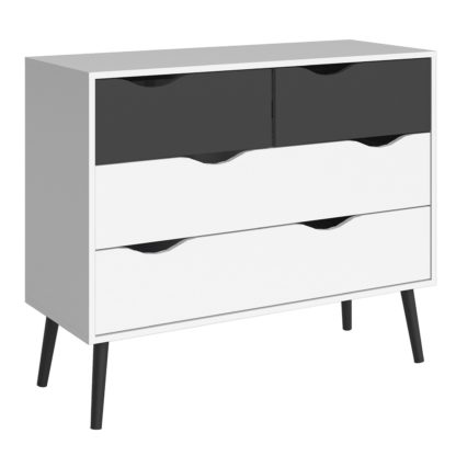 An Image of Viken 2 Plus 2 Chest of Drawers - White and Oak