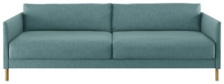 An Image of Habitat Hyde 3 Seater Fabric Sofa Bed - Teal