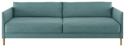 An Image of Habitat Hyde 3 Seater Fabric Sofa Bed - Teal