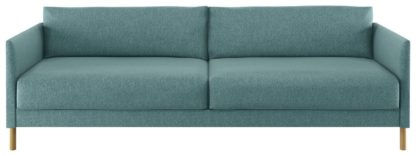 c7b00dc4ffab32f0c0eb601368c057de73087c545a95c9a609b00dabb856e2e4.jpg An Image of Habitat Hyde 3 Seater Fabric Sofa Bed - Teal