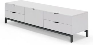 An Image of Marcell light grey large media unit, light grey and black