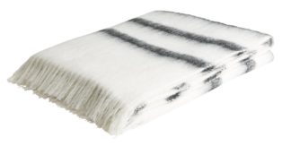 An Image of Habitat Myra Boucle Throw - 130 x 170cm - Black & White