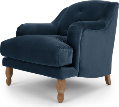 An Image of Ariana Armchair, Sapphire Velvet