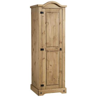 An Image of Corona 1 Door Wardrobe Brown