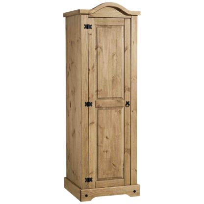 An Image of Corona 1 Door Wardrobe Brown