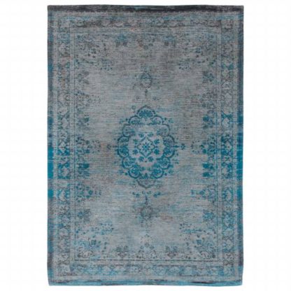 An Image of Fading World Grey Turquoise Rug