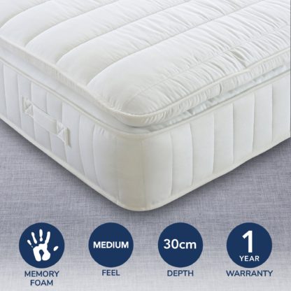 An Image of Medium 1000 Pocket Pillowtop Mattress White