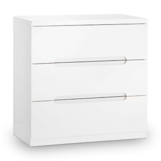 An Image of Manhattan White 3 Drawer Chest White