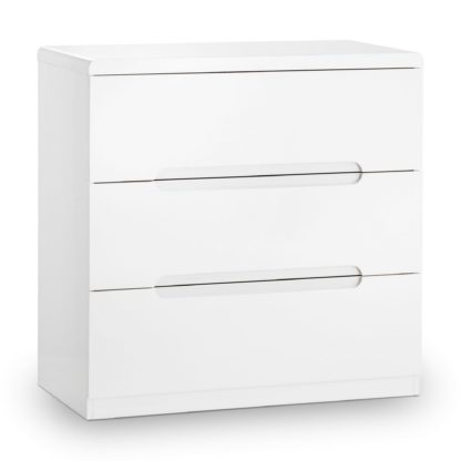 An Image of Manhattan White 3 Drawer Chest White