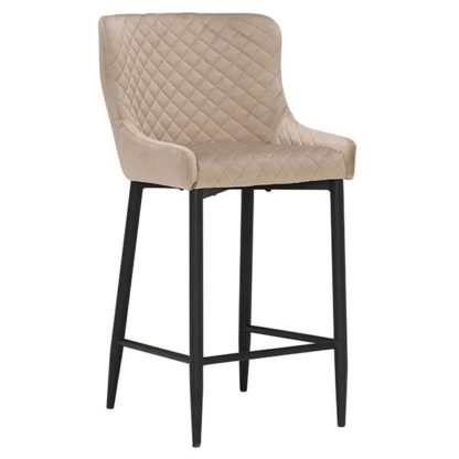 An Image of Rivington Fabric Bar Stool Taupe