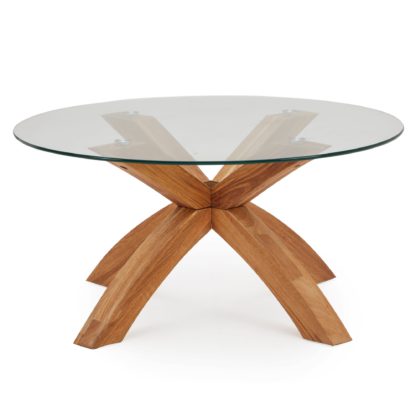 An Image of Xavi Coffee Table Brown and Clear