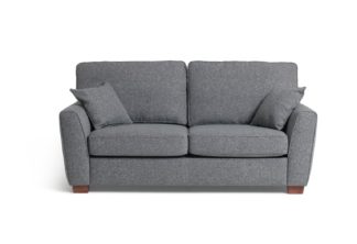 An Image of Habitat Milford 3 Seater Fabric Sofa - Grey