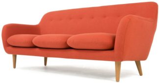 An Image of Dylan 3 Seater Sofa, Retro Orange