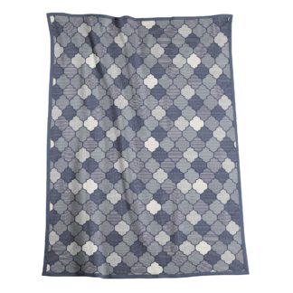 An Image of Thermosoft Vintage Blue Blanket Navy (Blue)