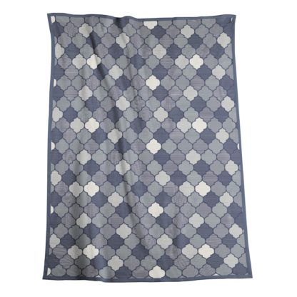 An Image of Thermosoft Vintage Blue Blanket Navy (Blue)