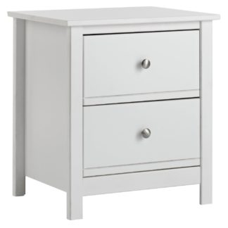 An Image of Argos Home Brooklyn 2 Drawer Bedside Table - White